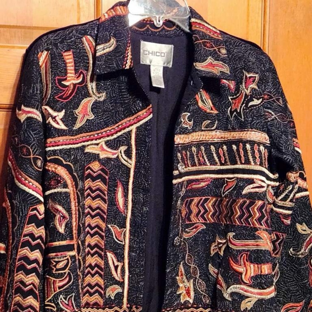 Chico’s Embroidered Jacket